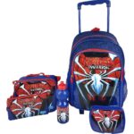حقيبة مدرسية بعجلات - 5 قطع - SPIDER MAN